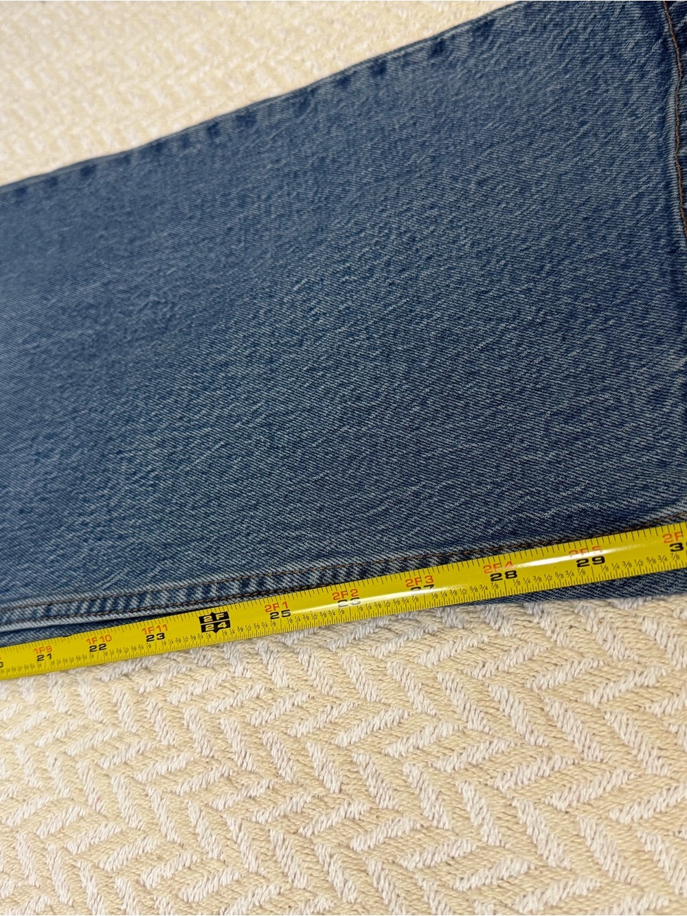 Abercrombie & Fitch Curve Love Baggy Low Rise Jeans Size 32 Regular - Picture 10 of 13